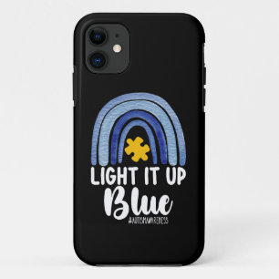 Light It Up Blue Rainbow Autism Awareness Family Case-Mate iPhone Case