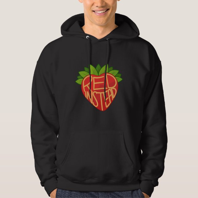 Light It Up Red Instead Autism Awareness Strawberr Hoodie (Front)