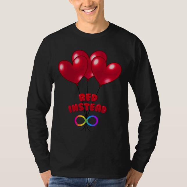 Light It Up Red Instead Autism Awareness  With Hea T-Shirt (Front)