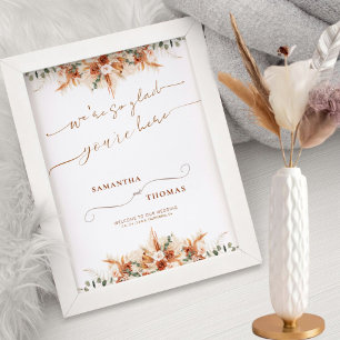 Light Ivory Modern Minimal Wedding Welcome Sign