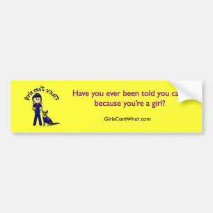 Light K9 Police Girl Bumper Sticker