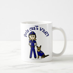 Light K9 Police Girl Coffee Mug