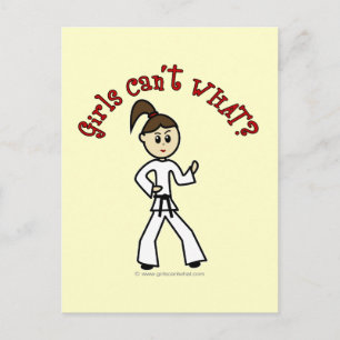 Light Karate Girl Postcard