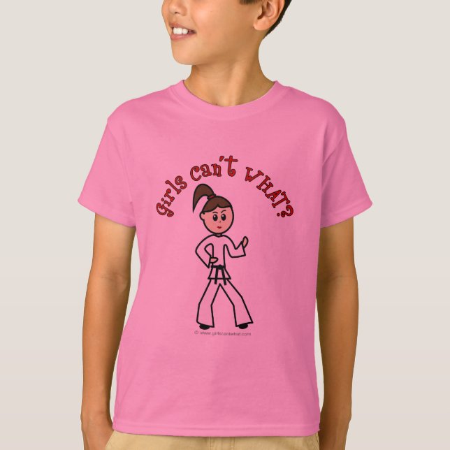 Light Karate Girl T-Shirt (Front)