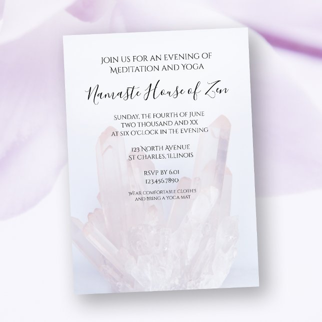 Light Lavender Crystals Meditation / Yoga Workshop Invitation (Creator Uploaded)