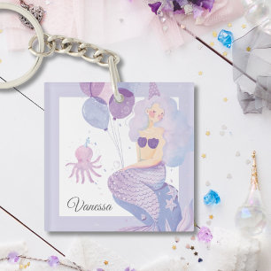 Light Lavender Mermaid Party Adventure Keychain