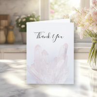 Light Lavender Purple Crystals Wedding Thank You
