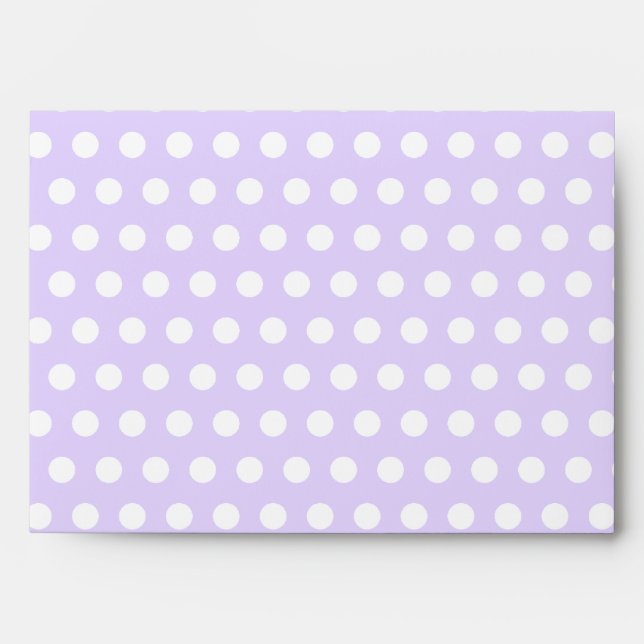 Light Lavender with White Polka Dots Envelope (Front)
