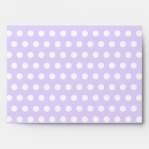Light Lavender with White Polka Dots Envelope