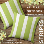 Light Leaf Green And White Awning Striped Cushion<br><div class="desc">Add a coastal look to your living room with the green striped throw pillow.</div>