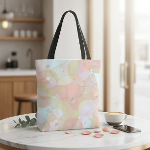 Light Liquid Iridescent Pearlescent Holographic Tote Bag