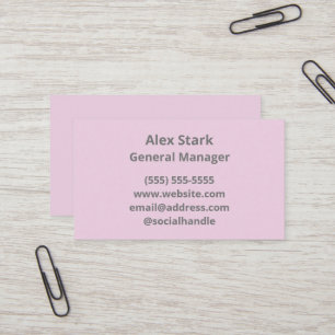 Light Lotus Pink Business Cards