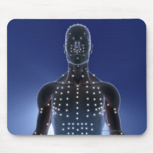 Light map of acupuncture points mouse pad