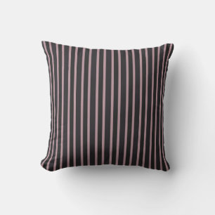 Light Mauve and Thunder Gray Stripes Cushion