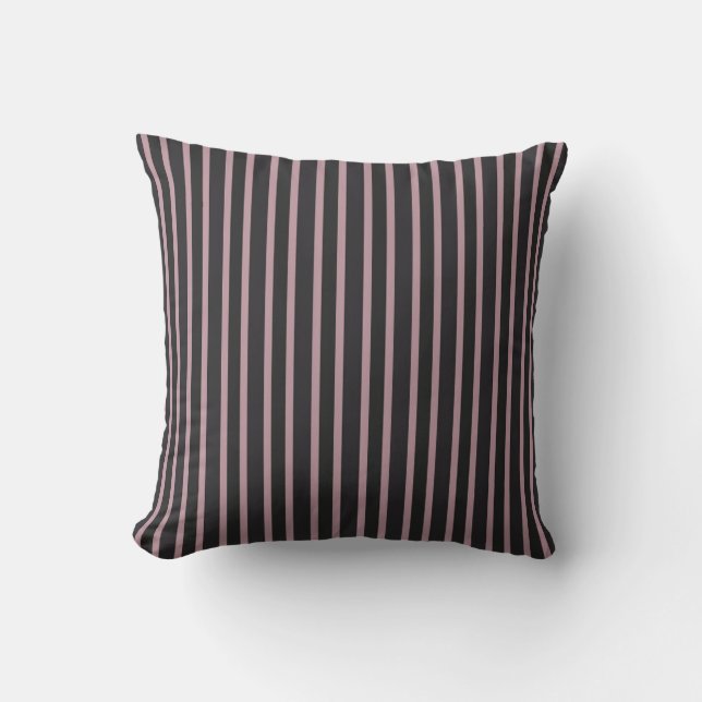 Light Mauve and Thunder Gray Stripes Cushion (Front)