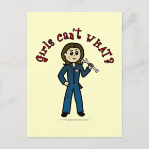 Light Mechanic Girl Postcard