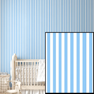 Light & Mid  Blue Lines Stripes  Wallpaper