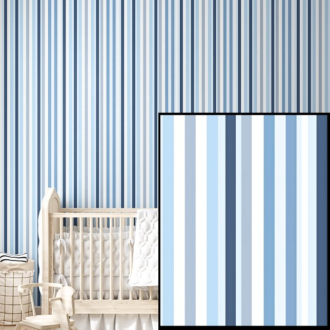 Light, Mid & Dark Blue Stripes  Wallpaper (Creator Uploaded)