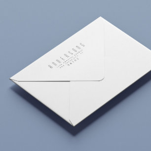 Light Minimalist Script Return Address Stamp