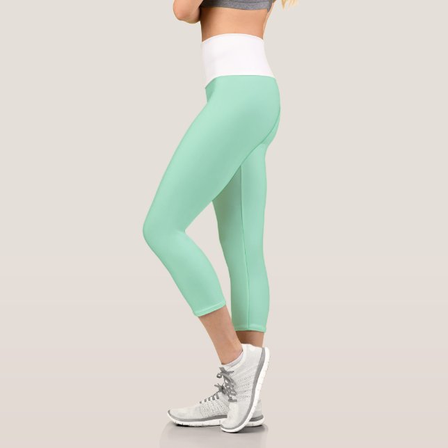 Light Mint Capri Leggings (Left)