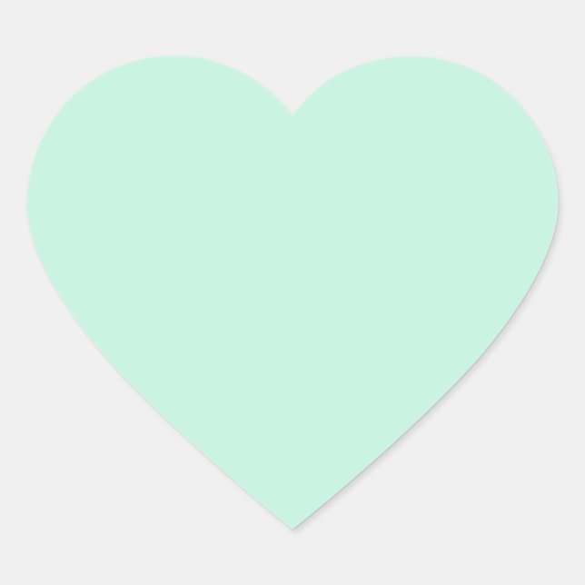 Light Mint Colour Heart Sticker (Front)