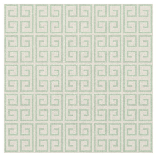 Light Mint Green | Block Pattern Fabric (Close Up)