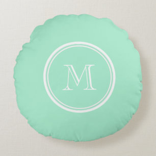 Light Mint Green High End Coloured Matching Round Cushion