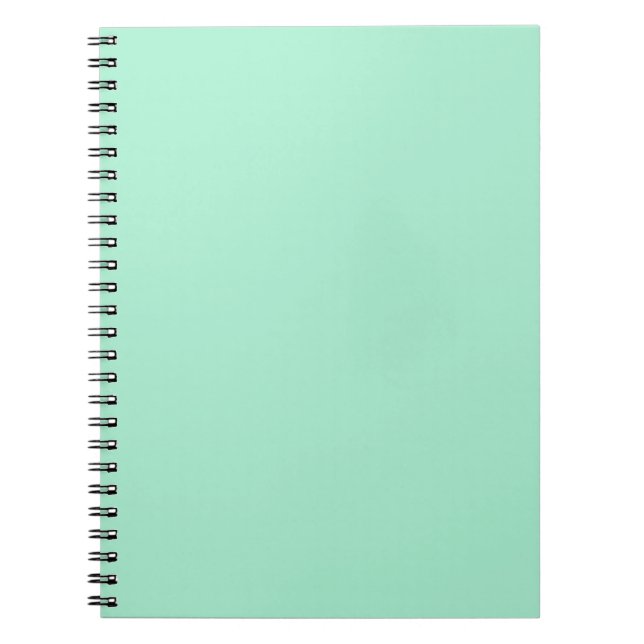 Light Mint Green High End Coloured Matching Spiral Notebook (Front)