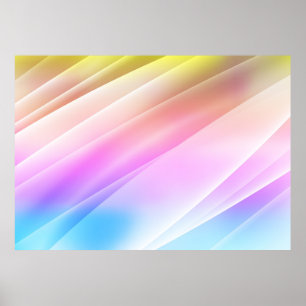 Light Multicolor, Rainbow cover with long lines. D Poster