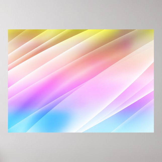 Light Multicolor, Rainbow cover with long lines. D Poster (Front)