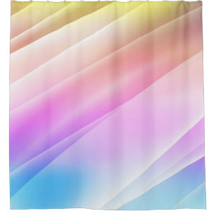 Light Multicolor, Rainbow cover with long lines. D Shower Curtain