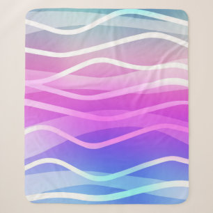 Light Multicolor, Rainbow layout with flat lines. Sherpa Blanket