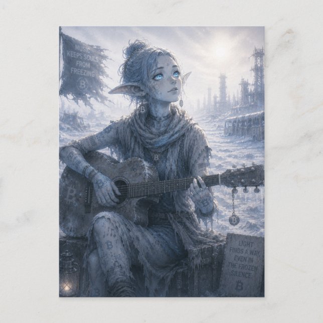 Light / Musician / Icy Wasteland Postcard (Front)
