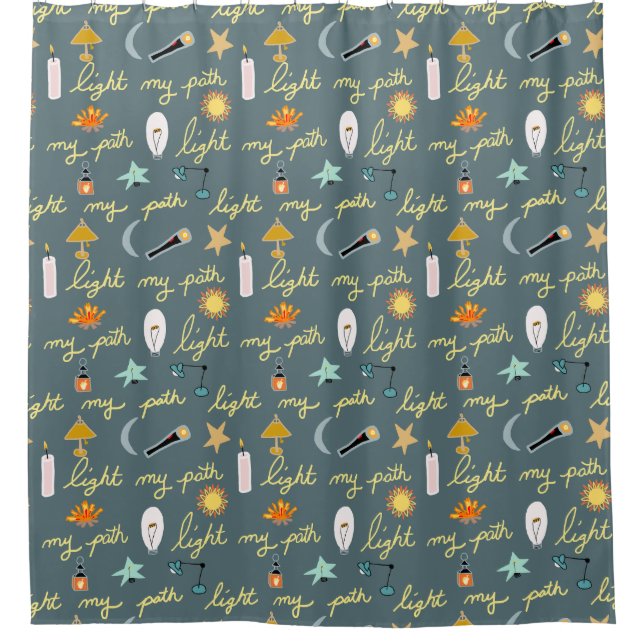 Light My Path Shower Curtain (Front)