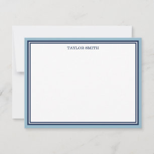 Light & Navy Blue Borders Add Your Name Card
