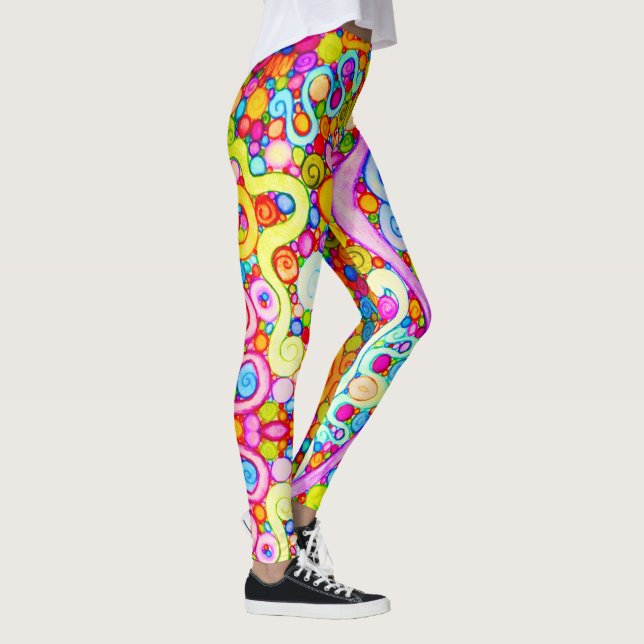Light Neon Coils Leggings (Right)