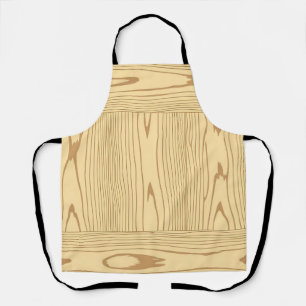 Light Oak Wood Grain Texture Minimalist Apron