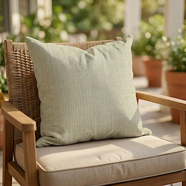 Light Ochre Beach Sand Grey Weave Pattern Cushion (Creator Uploaded)