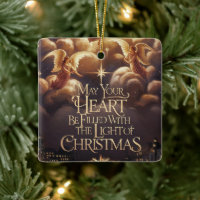 Light of Christmas Angelic Postcard Design