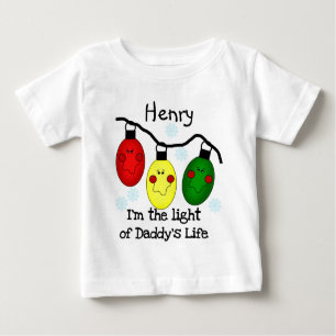 Light of Daddy's Life Daddy Personalised Christmas Baby T-Shirt