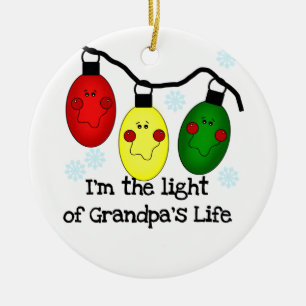Light of Grandpa's Life Customised Ornament
