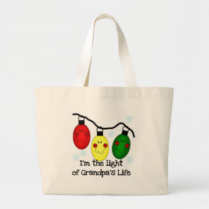 Light of Grandpa's Life Large Tote Bag