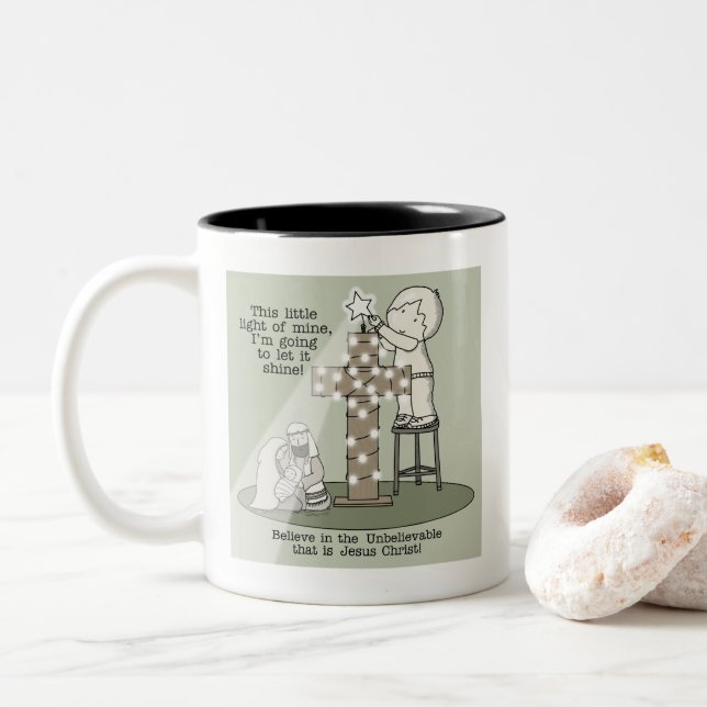 Light of Mine Two-Tone Coffee Mug (With Donut)
