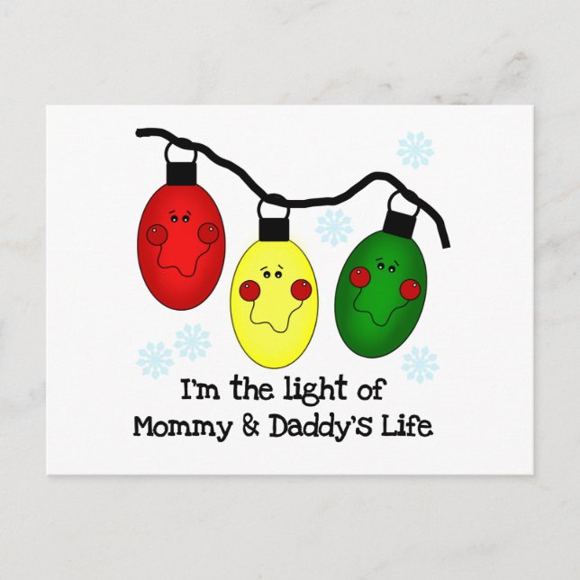Light of Mummy and Daddy's Life Tshirts and Gifts Postcard (Front)