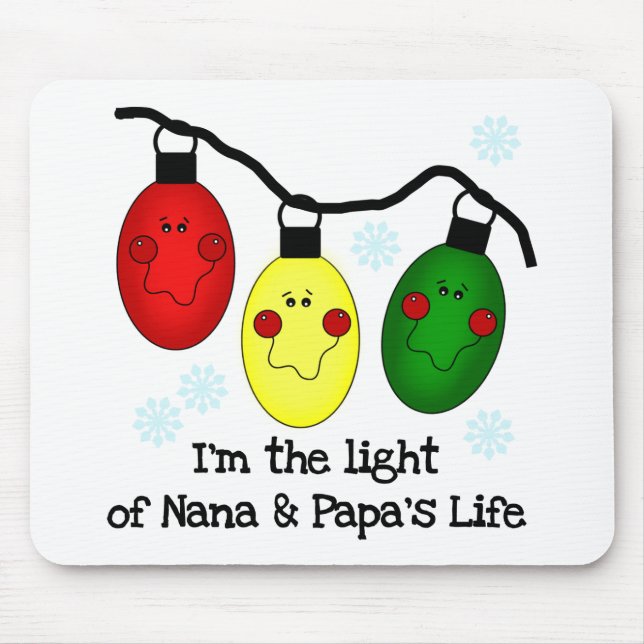Light of Nana and Papa's Life Tshirts and Gifts Mouse Pad (Front)