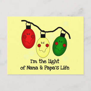Light of Nana and Papa's Life Tshirts and Gifts Postcard