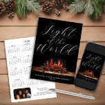 Light of the World Christmas 2025 Calendar Photo Holiday Card<br><div class="desc">Modern Christian Light of the World Christmas Card with elegant imagery on the front and space for your photo and greeting on the back. We've included a 2025 calendar,  too! ⭐THIS IS FOR 2025.⭐ 
Please contact us at cedarandstring@gmail.com if you need assistance with the design or matching products.</div>