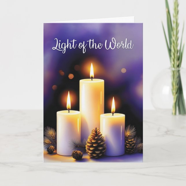 Light of the World Christmas Greeting Card (Front)