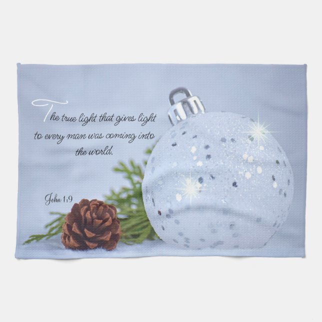 Light of the World Christmas Kitchen Towel (Horizontal)