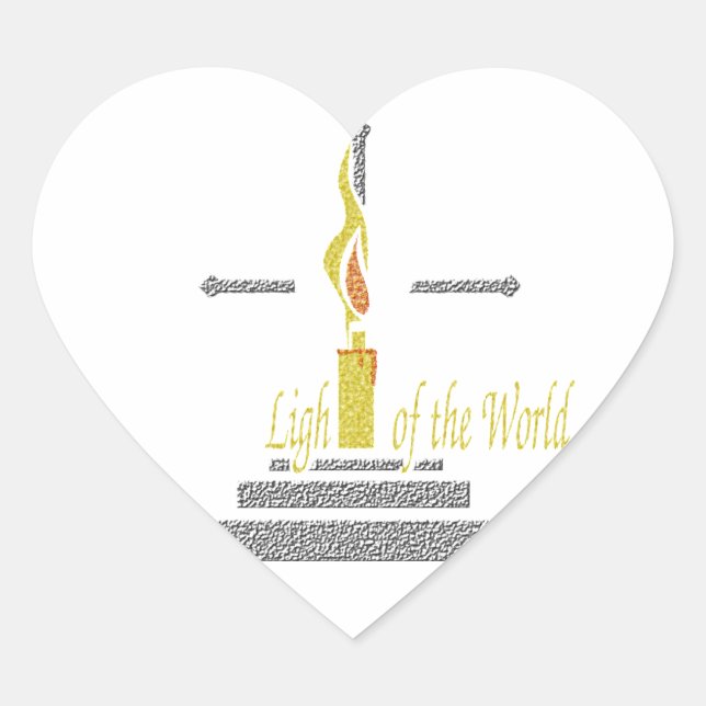 Light of the World Heart Sticker (Front)